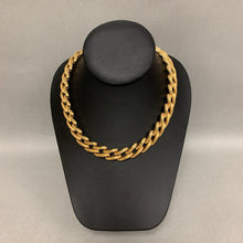 Load image into Gallery viewer, Vintage Monet Textured Goldtone Chunky Flexible Link Necklace (16&quot;)
