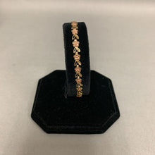 Load image into Gallery viewer, 14K Yellow &amp; Rose Gold Floral Link 7.5&quot; Bracelet (6.6g)
