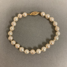 Load image into Gallery viewer, 14K Gold 7.5&quot; Pearl Bracelet (10.2g)
