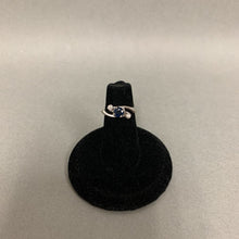 Load image into Gallery viewer, 14K White Gold Sapphire Diamond Ring sz 2.25 (2.0g)
