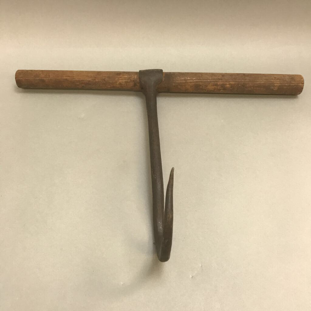 Vintage Meat Hook with Wood Handle (11