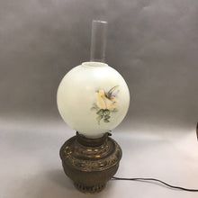 Load image into Gallery viewer, Bronze Base with Painted Glass Globe Lamp (24&quot;)
