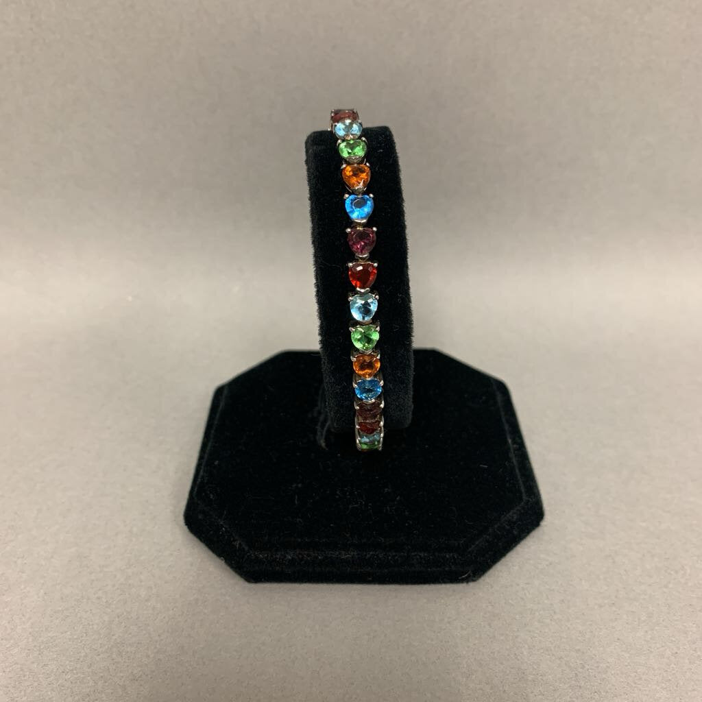 Vintage Lenox Sterling Multicolored Heart Crystal 'Jewels of Life