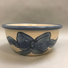 Load image into Gallery viewer, Yesteryears Pottery Bowl with Blue Bow (10&quot;)
