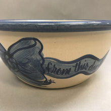 Load image into Gallery viewer, Yesteryears Pottery Bowl with Blue Bow (10&quot;)
