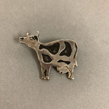 Load image into Gallery viewer, Sterling Cow Brooch with Pendant Loop (1.5&quot;)
