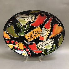 Load image into Gallery viewer, Clay Art &quot;Salsa!&quot; Serving Platter (17.5x13.5)
