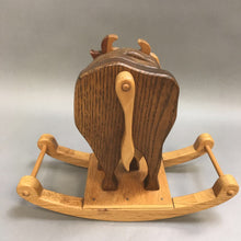 Load image into Gallery viewer, Hand Carved Wood Cow Novelty Rocker (9.5&quot; x 11&quot; x 5&quot;)
