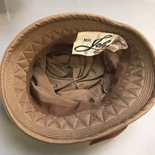Load image into Gallery viewer, Mr. John Junior Fabric Sunday Hat Brown &amp; Orange (7&quot; inside)
