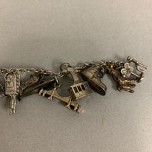 Load image into Gallery viewer, Vintage Sterling 8&quot; Charm Bracelet Loaded With Charms (54.3g)
