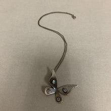 Load image into Gallery viewer, Sterling Moonstone Butterfly Pendant on 18&quot; Chain
