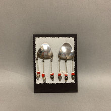 Load image into Gallery viewer, Roger Mathews Sterling Beaded Clip Earrings
