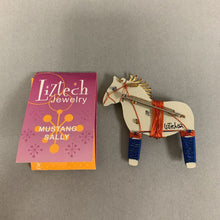 Load image into Gallery viewer, Liztech Jewelry Handcrafted Mustang Sally Horse Brooch Pin (2.5&quot;)
