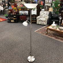 Load image into Gallery viewer, Silver Dual Light Floor Lamp (65&quot; Tall)
