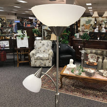 Load image into Gallery viewer, Silver Dual Light Floor Lamp (65&quot; Tall)
