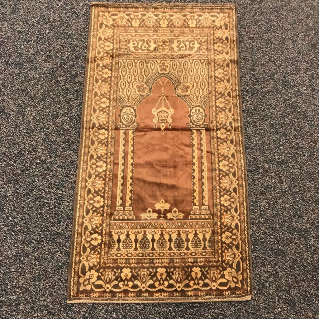 Antique Turkish Silk Prayer Rug (45x24)