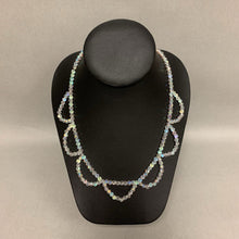 Load image into Gallery viewer, Aurora Borealis Crystal Intertwined Beaded Ruffle Necklace (18&quot;)
