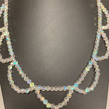 Load image into Gallery viewer, Aurora Borealis Crystal Intertwined Beaded Ruffle Necklace (18&quot;)
