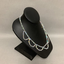 Load image into Gallery viewer, Aurora Borealis Crystal Intertwined Beaded Ruffle Necklace (18&quot;)
