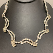 Load image into Gallery viewer, Vintage Clear Rhinestone Scalloped Necklace (17&quot;)
