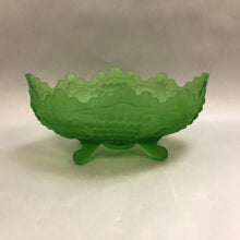 Load image into Gallery viewer, Green Glass Fruit Bowl - Grapes &amp; Leaves (5x12x8)
