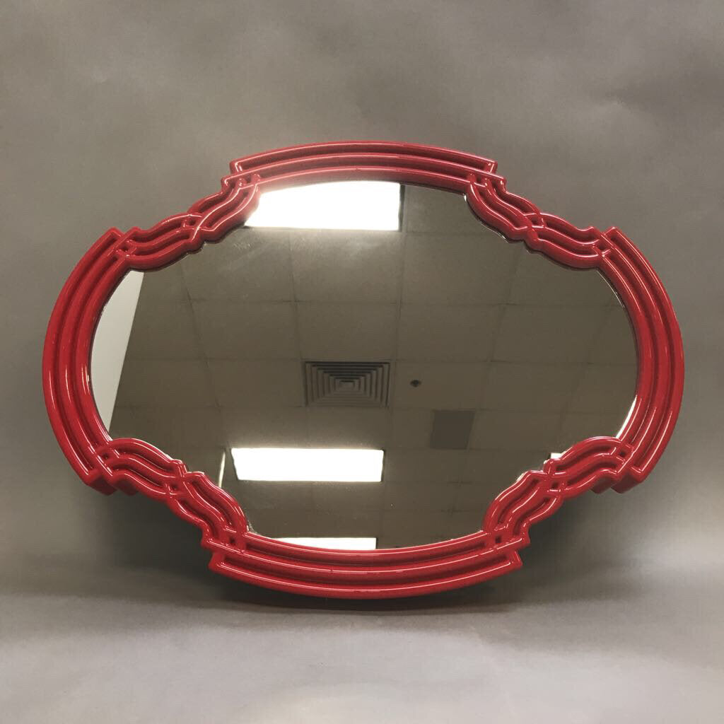 Red Framed Asian Look Mirror (15x20)