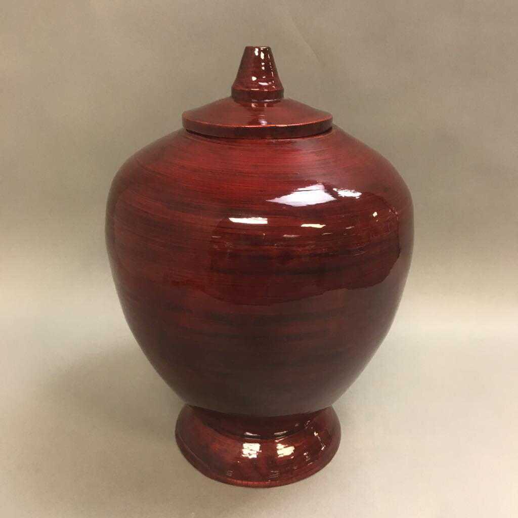 Zodax Red Ginger Jar w Lid (15