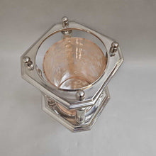 Load image into Gallery viewer, Silverplate &amp; Glass Hurricane Candle Holder (~10x7x7)
