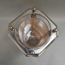 Load image into Gallery viewer, Silverplate &amp; Glass Hurricane Candle Holder (~10x7x7)
