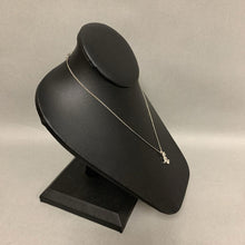 Load image into Gallery viewer, 14K White Gold Diamond 15&quot; Necklace &amp; Screw Back Earrings Set (5.6g)
