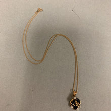 Load image into Gallery viewer, 14K Gold Diamond Sapphire Pendant on 16&quot; Chain (2.5g)
