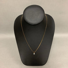 Load image into Gallery viewer, 14K Gold Aquamarine Pendant on 17&quot; Chain (1.5g)
