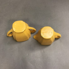 Load image into Gallery viewer, Vintage Yellow Pottery Cream &amp; Sugar (3&quot;)
