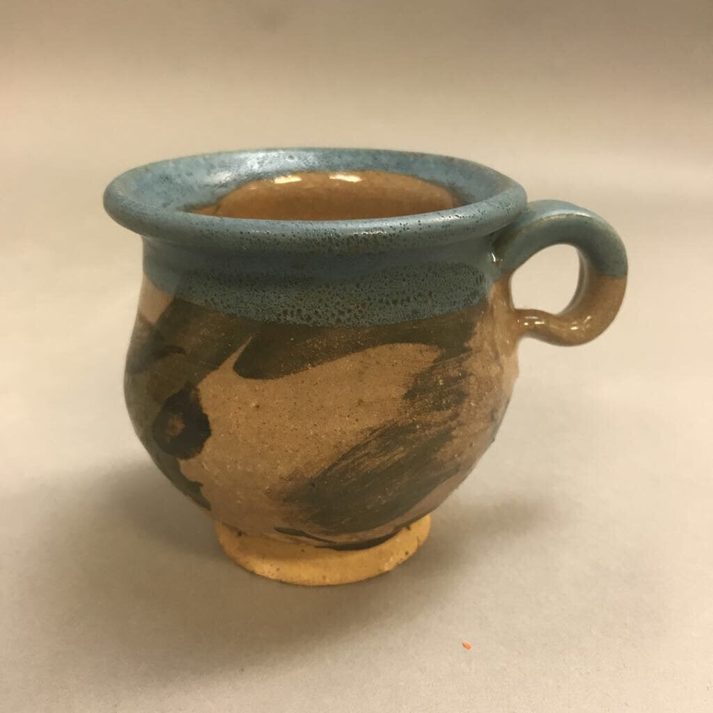 Hand Painted Mexican Signed Pottery Mug (3