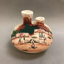 Load image into Gallery viewer, T. Kelson Southwestern &quot;Cut-Out&quot; Pottery Vase (~5x6x6)
