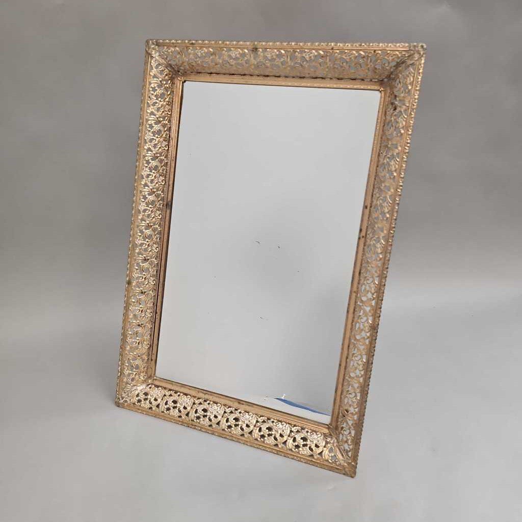 Gold Framed Mirror (~16x11)