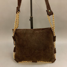 Load image into Gallery viewer, Vintage Bobbi Jerome Brown Leather Chain Detail Purse (9x11&quot;)
