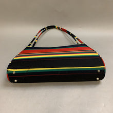 Load image into Gallery viewer, Colorful Striped Canvas Structured Shoulder Bag Purse (8x12x2&quot;)
