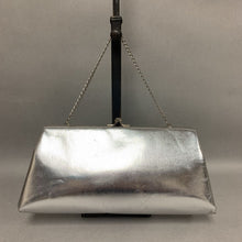 Load image into Gallery viewer, Vintage Silver Kisslock Chain Strap Evening Bag Purse (As-Is) (5x10&quot;)
