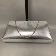 Load image into Gallery viewer, Vintage Silver Kisslock Chain Strap Evening Bag Purse (As-Is) (5x10&quot;)
