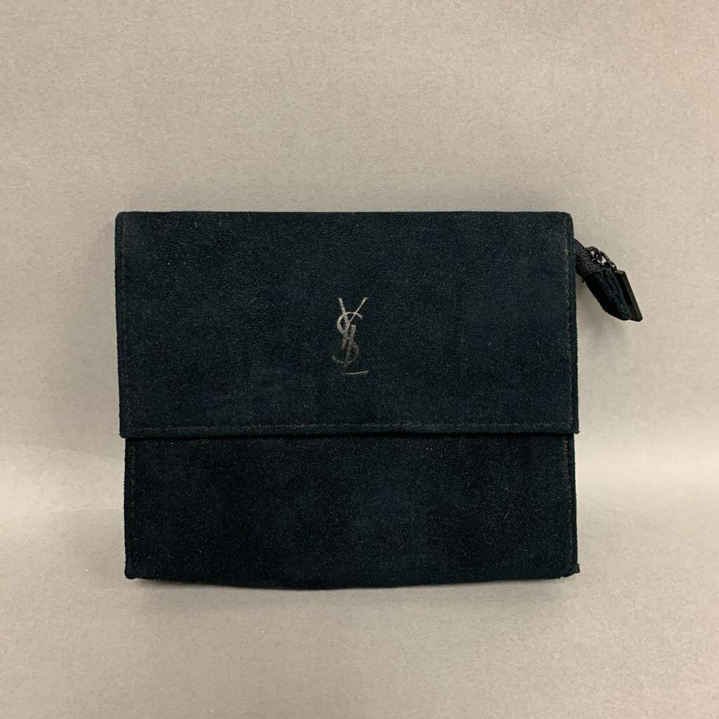 Yves St Laurent Black Suede Mini Clutch (5.5x6