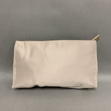 Load image into Gallery viewer, Yves St Laurent Cream Satin Pearl Trim Zip Makeup Bag (As-Is) (5.5x9.5x2&quot;)
