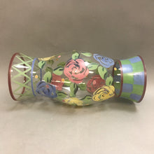 Load image into Gallery viewer, Tracy Porter Hand Painted Floral Hurricane Glass Candle Shade (12&quot;)
