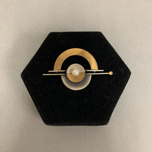 Load image into Gallery viewer, Mar of Santa Barbara Silver &amp; Nu Gold Pearl Art Pin (2.5&quot;)
