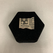 Load image into Gallery viewer, Sterling American Flag Brooch Pin Signed (1.5&quot;)
