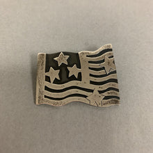 Load image into Gallery viewer, Sterling American Flag Brooch Pin Signed (1.5&quot;)
