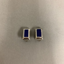 Load image into Gallery viewer, Sterling Lapis Lazuli Clip Earrings
