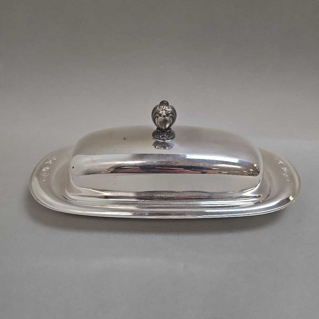 Silverplate Covered Butter Dish (3x8x4)