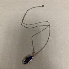 Load image into Gallery viewer, Sterling Lapis Lazuli Pendant on 22&quot; Chain Signed RR
