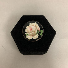Load image into Gallery viewer, Vintage Hjordtdahl Norway Sterling Enamel Rose Brooch Pin (As-Is) (1.75&quot;)
